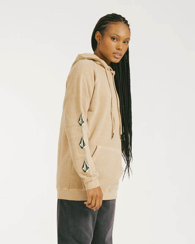 Moletom Volcom Canguru Iconic Stones Khaki G / CAQUI