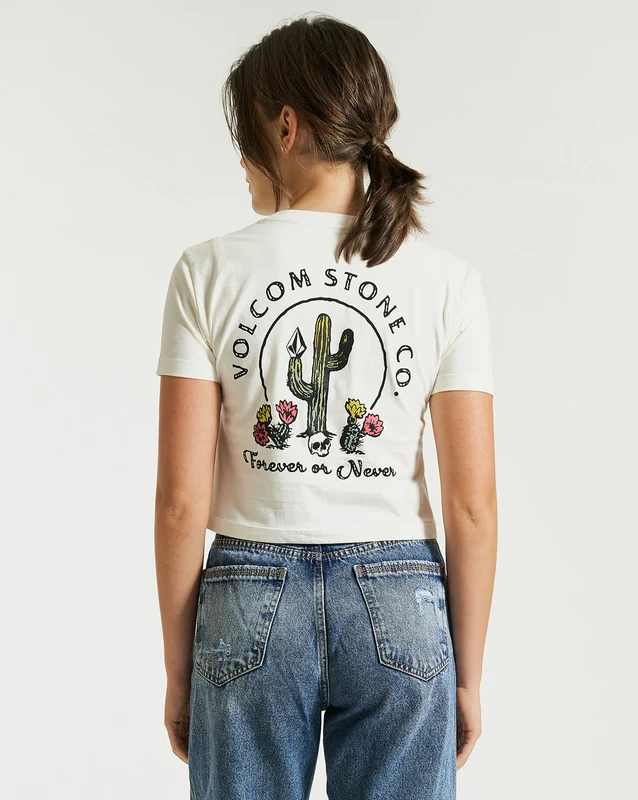 Camiseta Volcom Regular Forever Or Never Off White GG / OFF WHITE