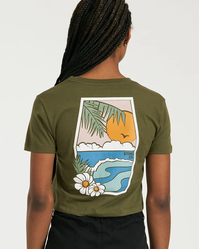 Camiseta Volcom Regular Sun Kissed Verde GG / VERDE
