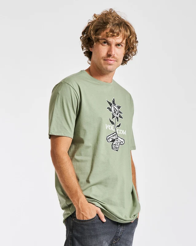 Camiseta Volcom Regular Stone Plant Verde G / Verde