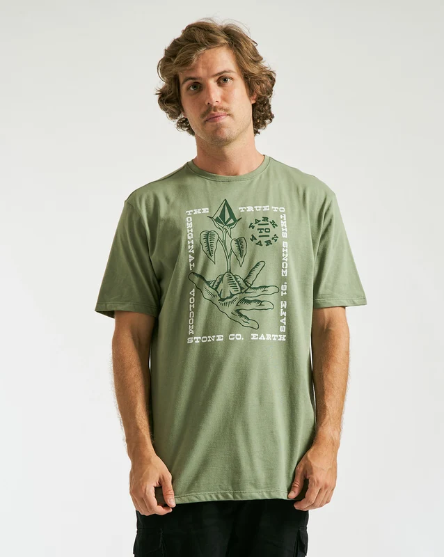 Camiseta Volcom Regular Save Earth Verde M / Verde