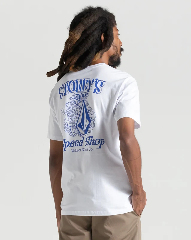 Camiseta Volcom Speed Shop Branca P / Branco