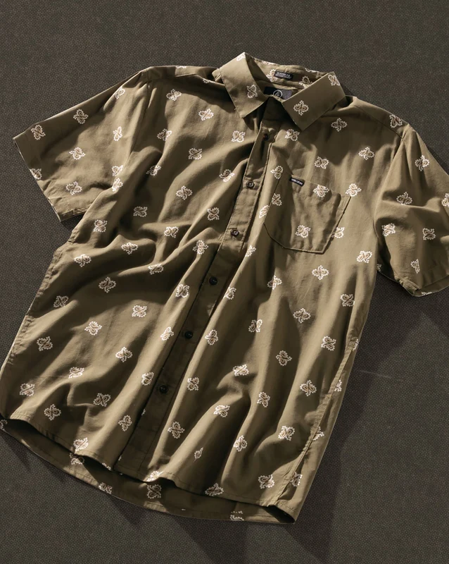 Camisa Volcom Scaler Stone Short Sleeve Shirt Expedition Green P / EXPEDITION GREEN