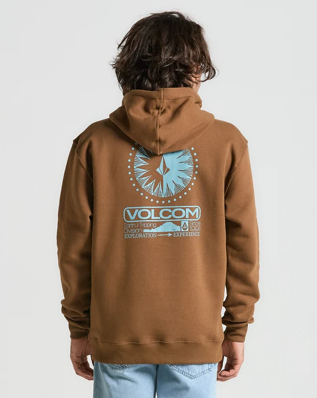 Moletom Volcom Canguru Out There Marrom G / Marrom