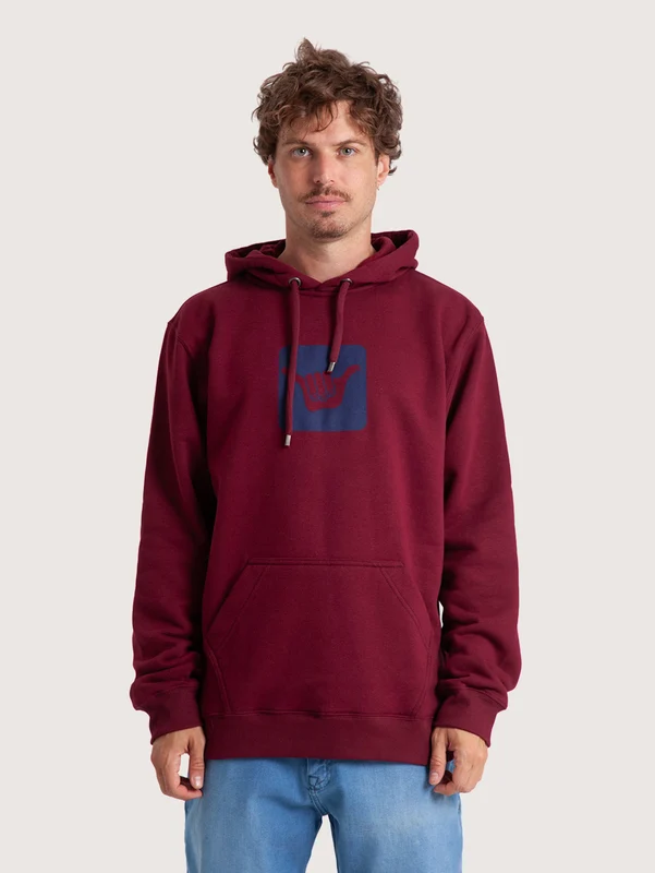 Moletom Canguru Vinho Hang Loose Logo GG / Vinho