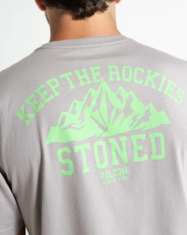 Camiseta Volcom Keep Rockies Stoned Cinza P / Cinza