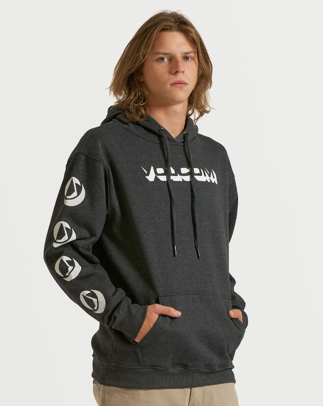 Moletom Volcom Canguru Stonedeep Preto G / Preto