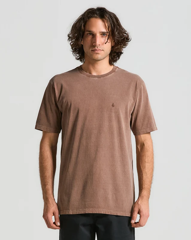 Camiseta Volcom Solid Stone Marrom M / Marrom