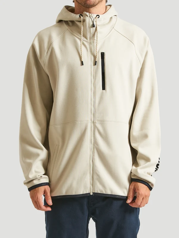 Moletom Canguru Hurley Cabrillo Heat Full Zip Off White GG / OFF WHITE