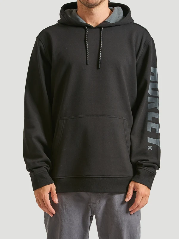 Moletom Canguru Hurley Acadia Heat Fleece Preto GG / Preto