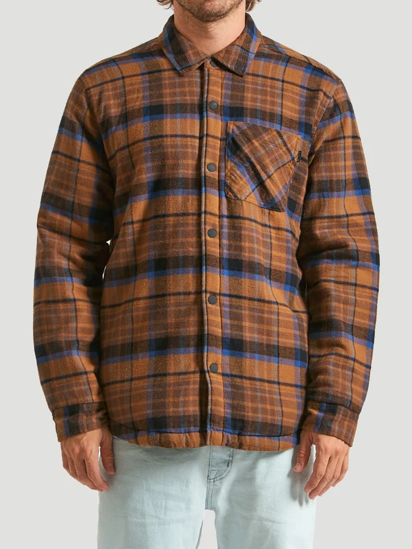 Jaqueta Flanela Hurley Portland Sherp Marrom G / MARROM