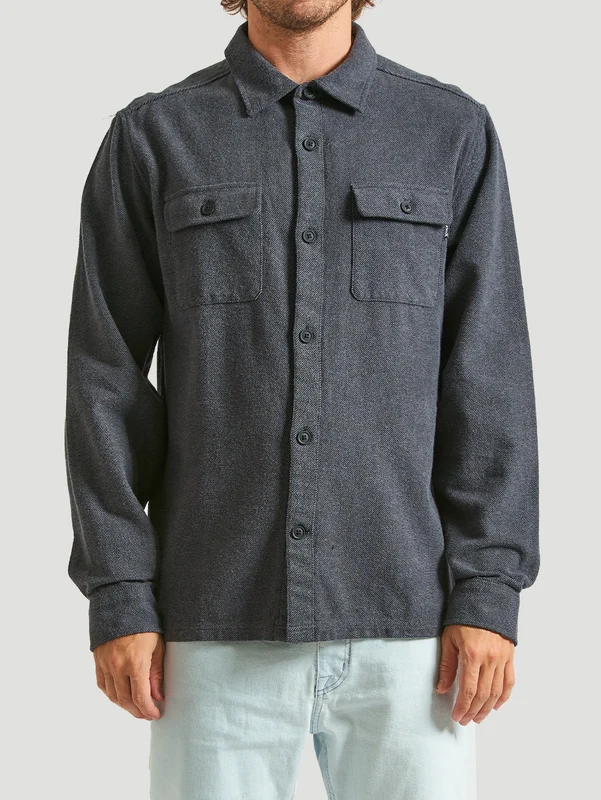 Camisa Santa Cruz Flanela Hurley Twill Preto P / PRETO