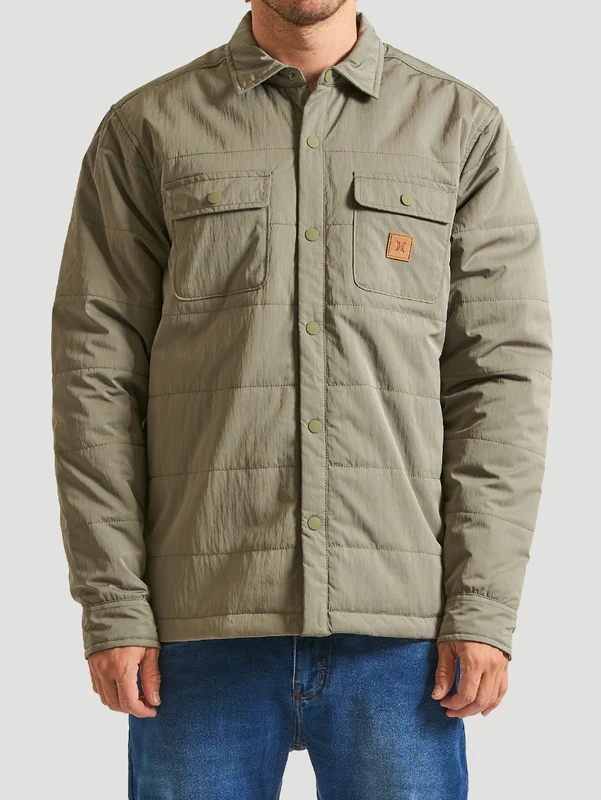 Jaqueta Hurley Santa Cruz Quilted Verde Militar G / OLIVA