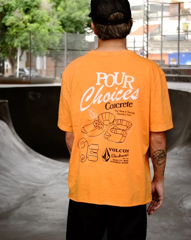 Camiseta Volcom Pour Choices Laranja GG / Laranja
