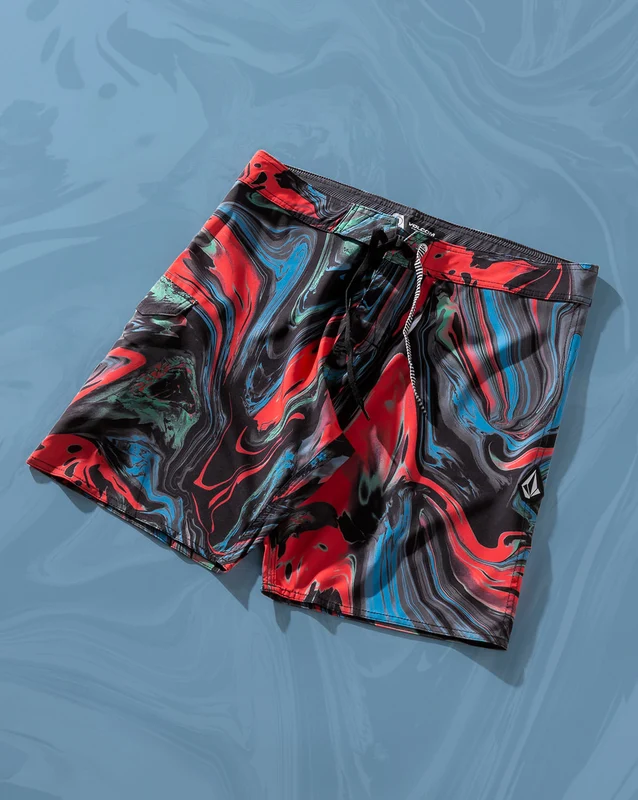 Boardshort Volcom Psyche Marble Preto 46 / PRETO