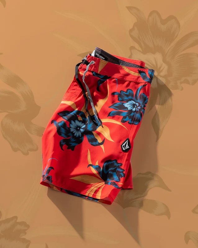 Boardshort Volcom Polly Floral Laranja 46 / LARANJA