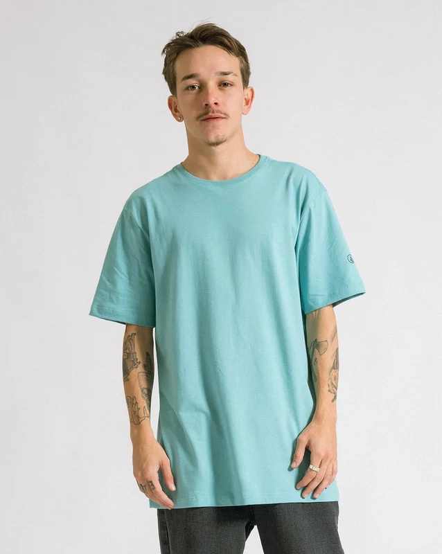 Camiseta Volcom Regular Solid Stone Azul P / AZUL CLARO