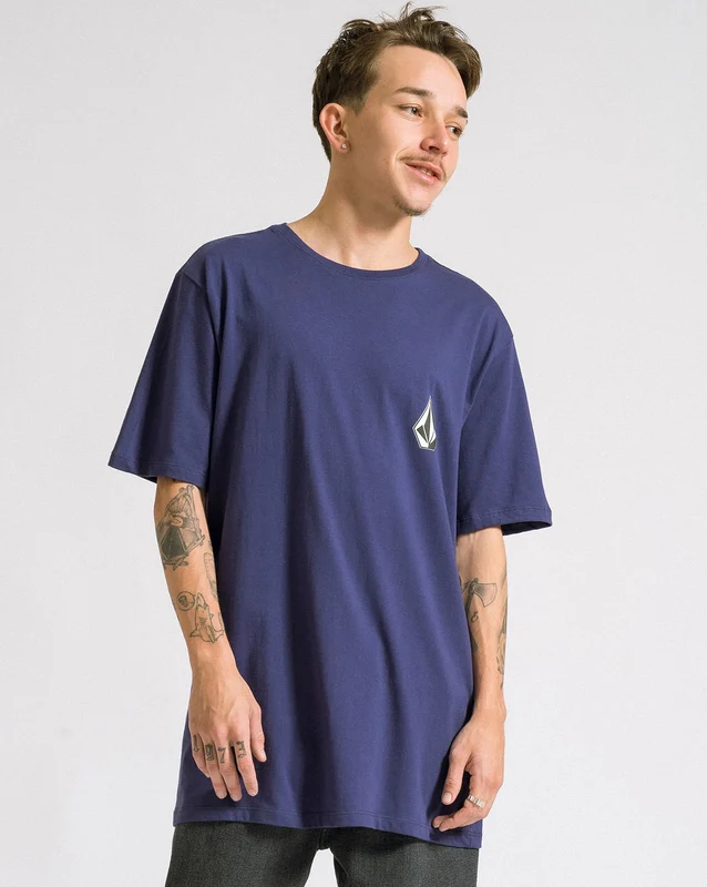 Camiseta Volcom Regular Deadly Stone Azul P / AZUL ESCURO
