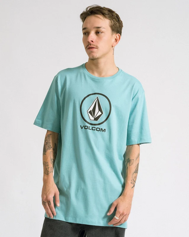 Camiseta Volcom Regular Crisp Stone Azul P / AZUL CLARO