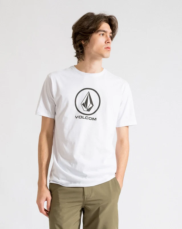 Camiseta Volcom Regular Crisp Stone Branca P / BRANCO