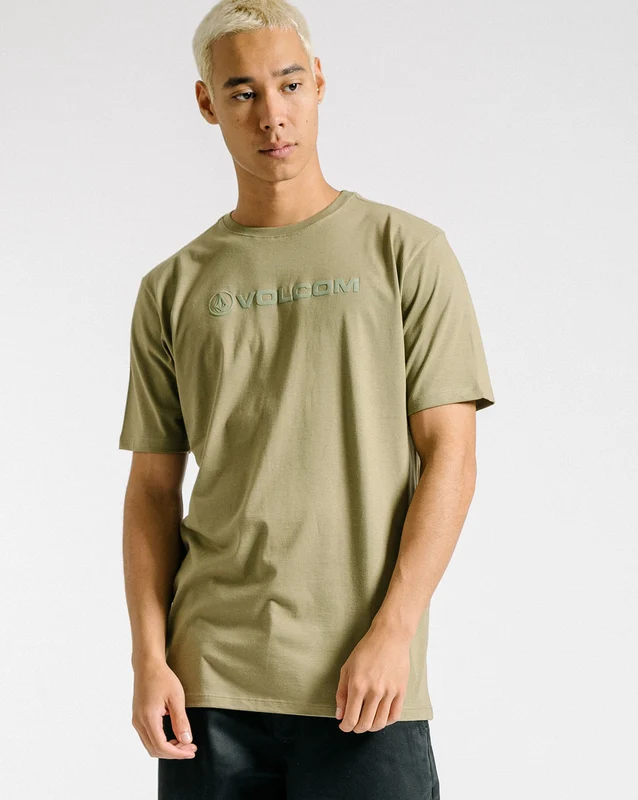 Camiseta Volcom Regular New Style Militar GG / VERDE MILITAR