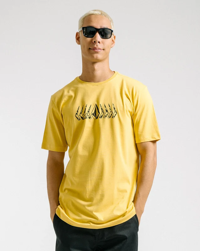 Camiseta Volcom Regular Phaset Amarela GG / AMARELO
