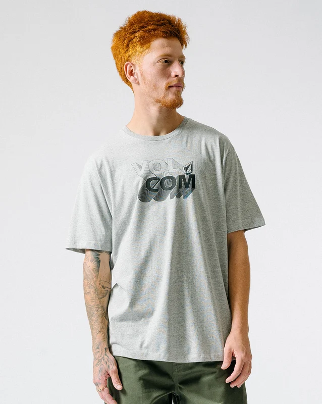 Camiseta Volcom Regular Shifty Cinza GG / MESCLA CINZA