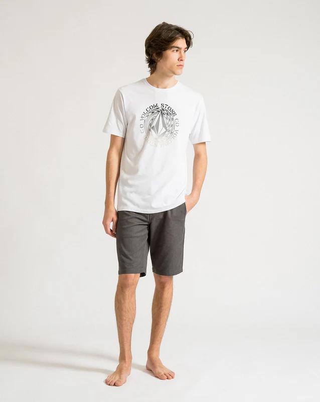 Camiseta Volcom Regular Rotato Branca M / BRANCO