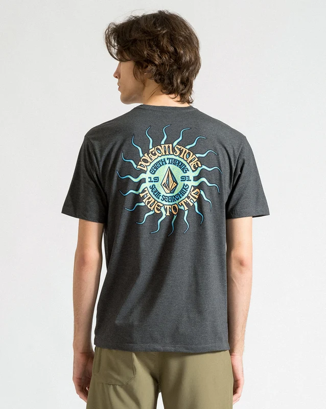 Camiseta Volcom Regular Fried Preta M / MESCLA PRETO