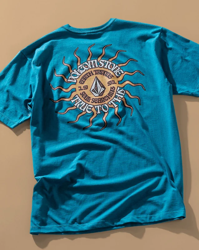 Camiseta Volcom Regular Fried Azul M / MESCLA AZUL