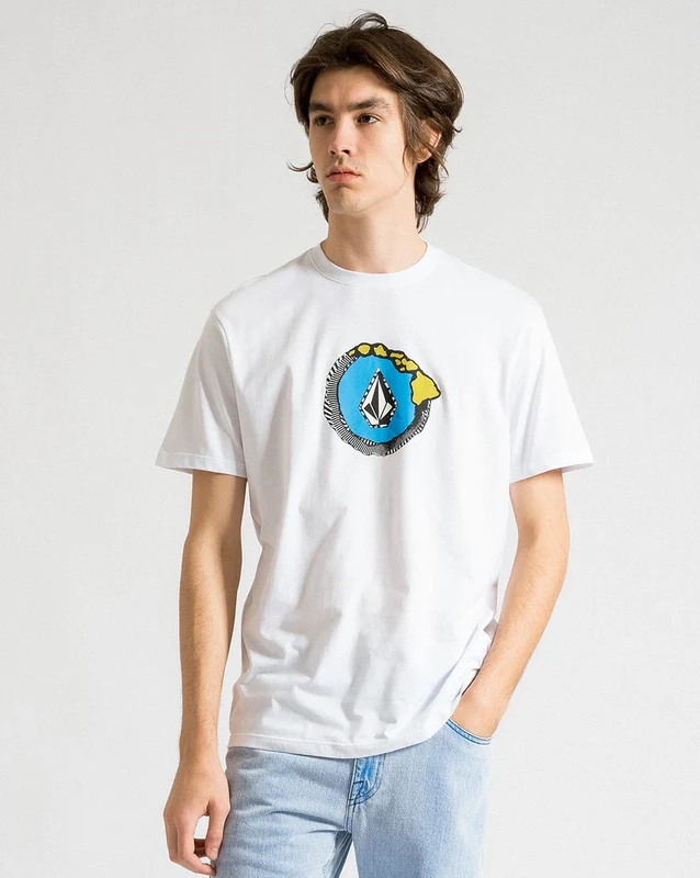 Camiseta Volcom Regular Looper Branca P / BRANCO