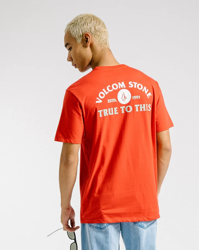 Camiseta Volcom Regular Marcher Vermelha G / VERMELHO
