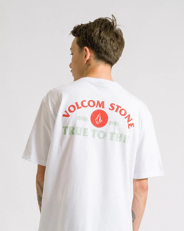 Camiseta Volcom Regular Marcher Branca M / BRANCO