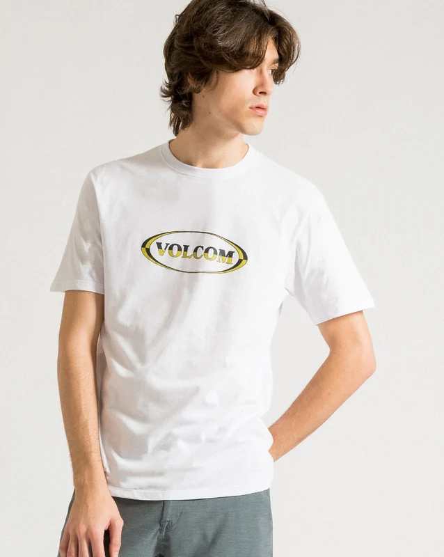 Camiseta Volcom Regular Cleen Branca G / BRANCO