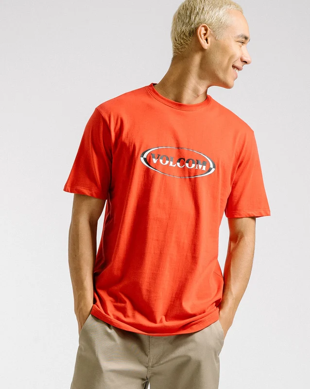Camiseta Volcom Regular Cleen Vermelha G / VERMELHO