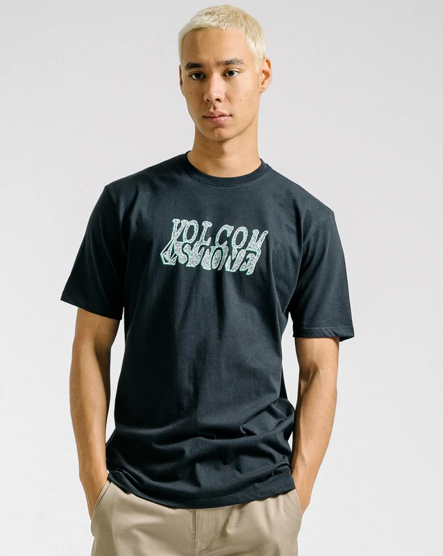 Camiseta Volcom Regular Counter Part Preta G / PRETO