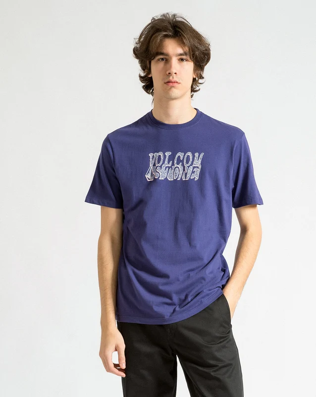 Camiseta Volcom Regular Counter Part Azul M / AZUL ESCURO