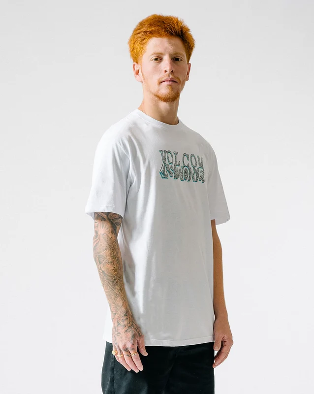 Camiseta Volcom Regular Counter Part Branca M / BRANCO