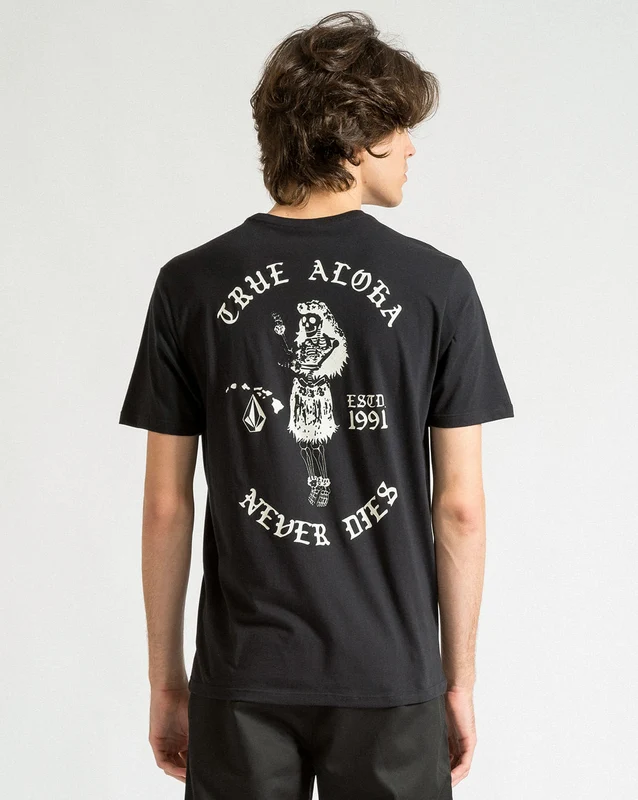 Camiseta Volcom Regular True Aloha Preta P / PRETO