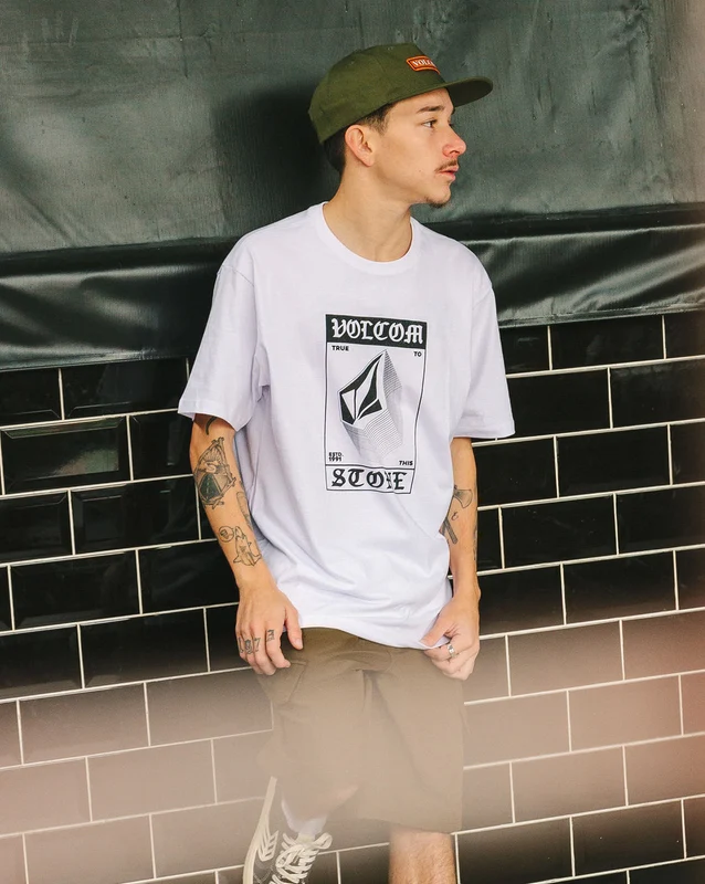 Camiseta Volcom Regular Explicit Stone Branca M / BRANCO