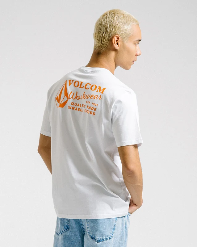 Camiseta Volcom Regular Workwear Branca P / BRANCO