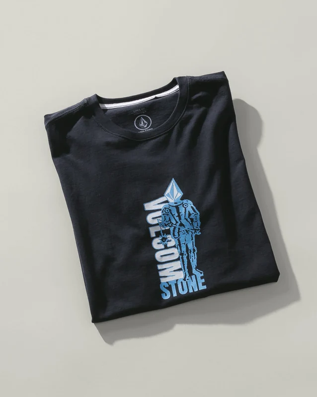 Camiseta Volcom Long Fit Flail Preta M / PRETO