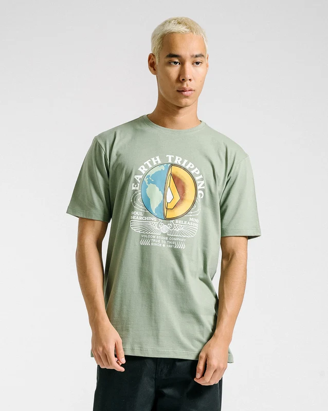 Camiseta Volcom Regular Section Verde G / Verde