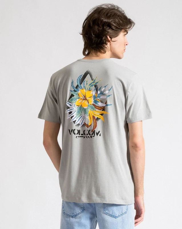 Camiseta Volcom Regular Aftermath Cinza M / Cinza