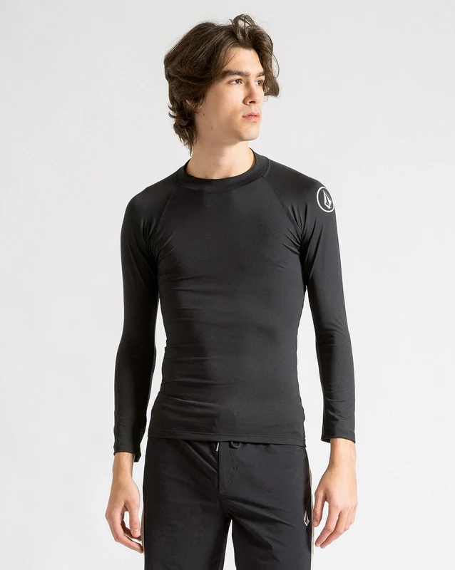 Lycra Volcom Manga Longa Lido Stone Preta GG / Preto