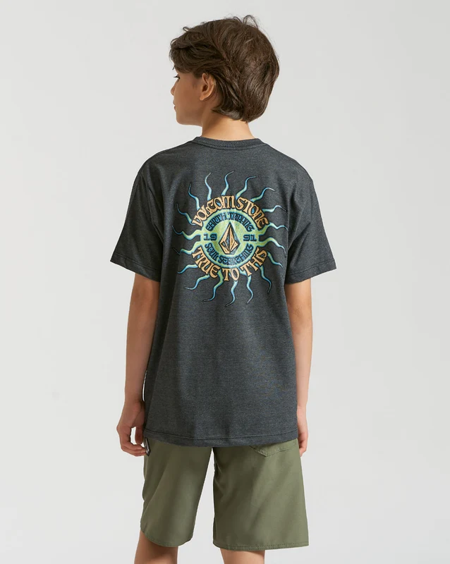 Camiseta Volcom Regular Fried Juvenil Mescla Preta 12 / MESCLA PRETO