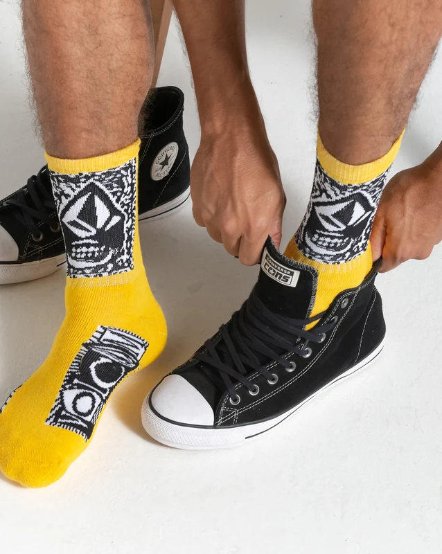 Meia Volcom Liberation Amarela UN / Amarelo