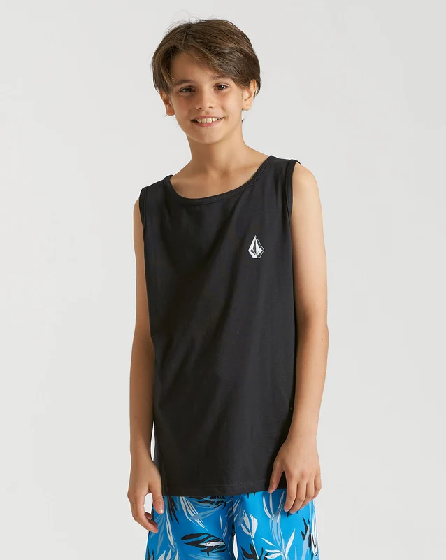 Regata Volcom Regular Iconic Stone Juvenil Preta 8 / Preto