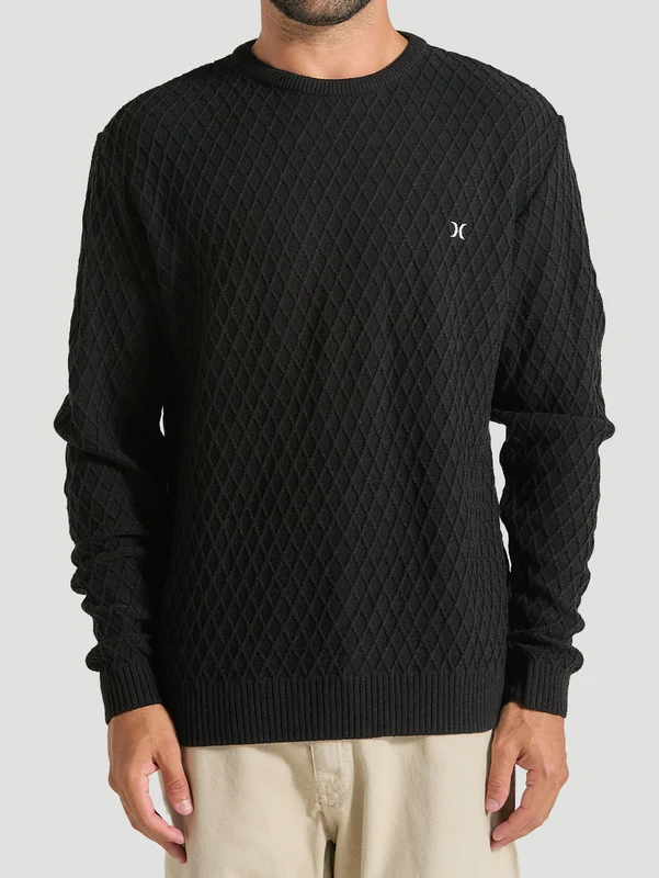 Suéter Tricot Preto Hurley Colméia G / PRETO
