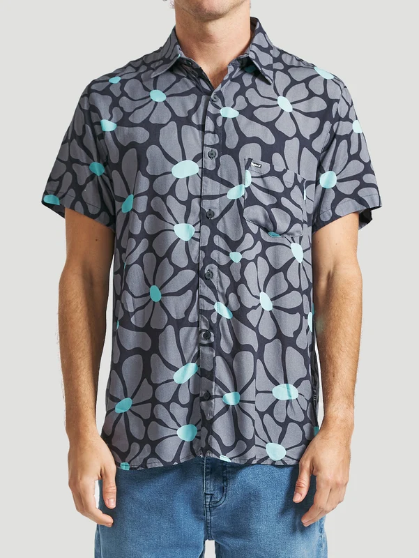 Camisa Florida Preto e Cinza Hurley Psico G / PRETO